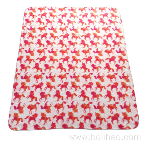 red unicorn print fleece photo blanket polar fleece blanket